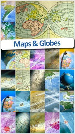 Maps & Globes - Набор растровых изображений