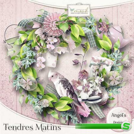 Романтический скрап-комплект - Tendres Matins 