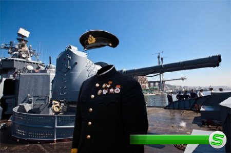  Шаблон для фото - Капитан военного корабля 