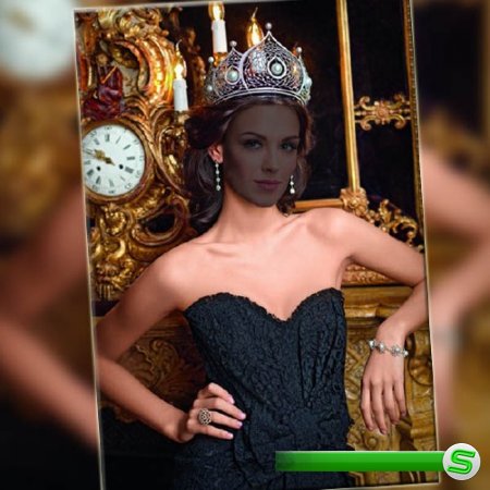  Шаблон для Photoshop - Королева в короне 