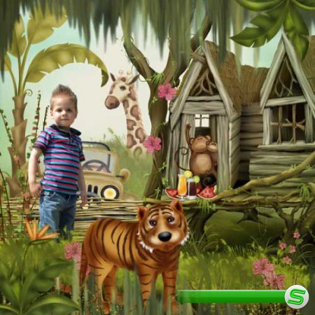 Детский скрап-комплект - Рокот джунглей 