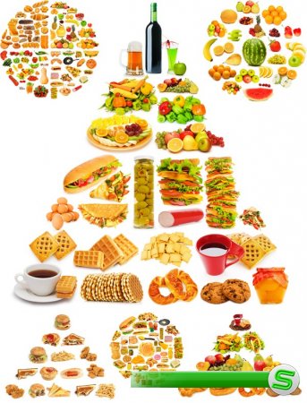 Пирамиды и круги из продуктов (подборка изображений)