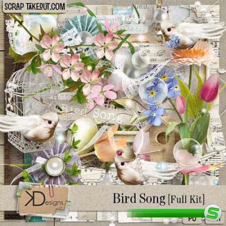 Весенний скрап-комплект - Птичье пение 