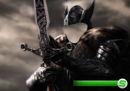  Воин с мечом фэнтези - Шаблон для Photoshop 