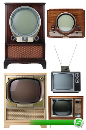 Телевизор (ретро), прозрачный фон