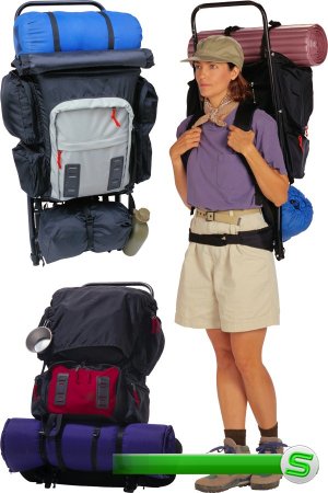 Рюкзак туристический (прозрачный фон) для походов