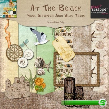 Песчаный замок у моря – скрап - комплект