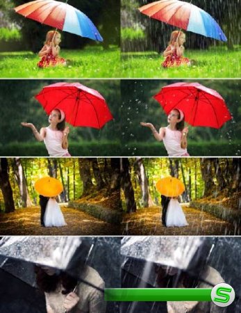 Оверлеи для фотошопа - Дождь