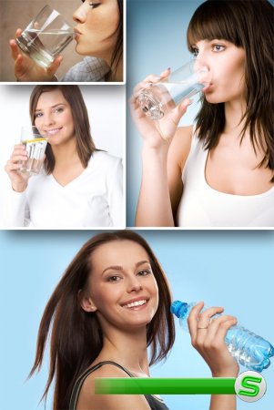 Девушки пьют воду (подборка фото)