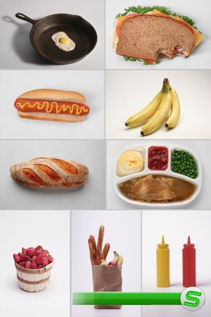 Объекты: Еда, продукты питания (растровые изображения)