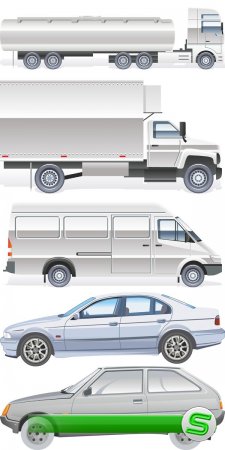 Подборка векторных автомобилей (легковые, грузовые, тягачи)