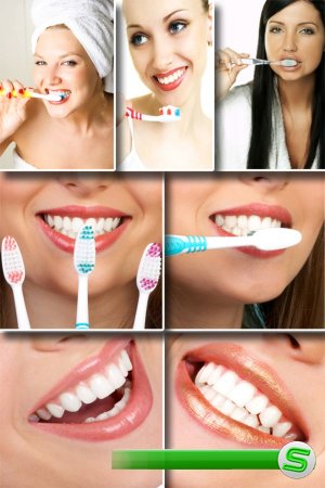 Белоснежная улыбка, чистка зубов (подборка изображений)