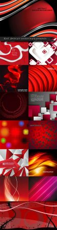 Red abstract vector backgrounds
