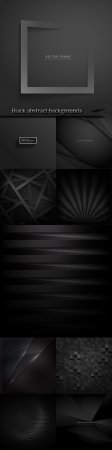 Black abstract vector backgrounds
