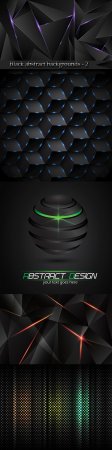 Black abstract vector backgrounds - 2