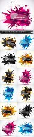 Explosion abstract vector backgrounds