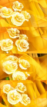 Yellow background footage with a rotating rose