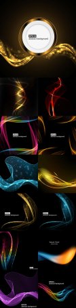Abstract glowing vector lines