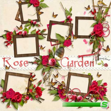 Цветочный скрап-набор - Розовый сад