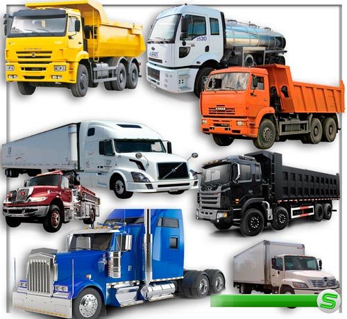 Дополнение png для фотошопа на прозрачном фоне - Тягочи и грузовые авто