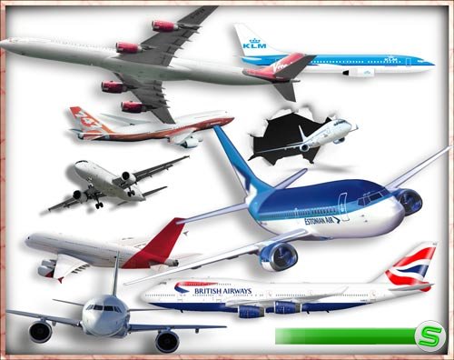 Png для фотошоп - Пассажирские и грузовые самолеты