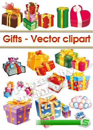 Подарки - Векторный клипарт