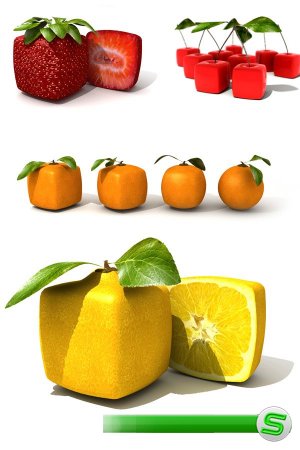 Квадратные фрукты и ягоды