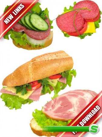 Фотосток: еда - бутерброды и сендвичи (ветчина, колбаса, бекон) (рабочие ссылки, бесплатные файлообменники)