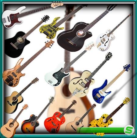 Png клип-арты - Модные гитары