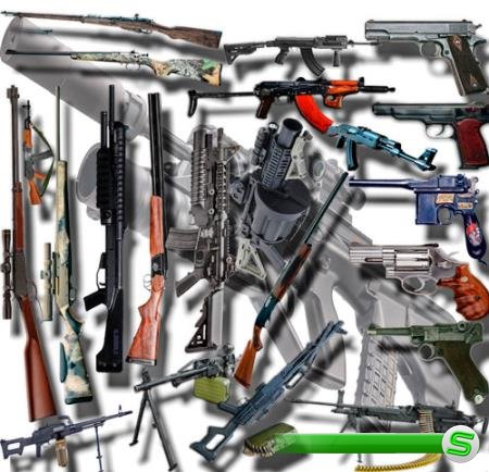 Png клипарты - Пулеметы, автоматы, пистолеты