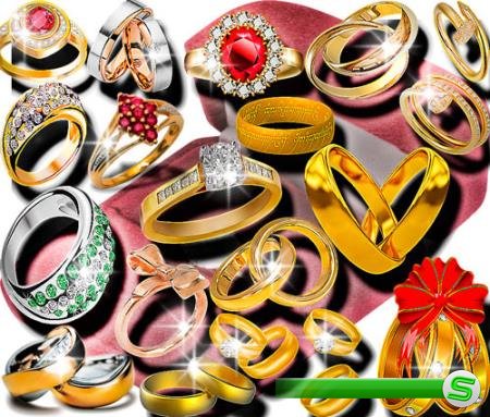 Png клипарты - Золотые кольца