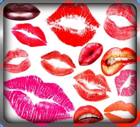 Клипарты для фотошопа - Поцелуи любви