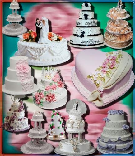 Png прозрачный фон - Свадебные торты
