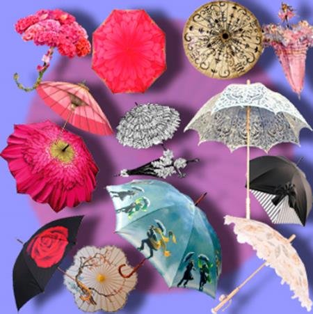 Растровые клипарты - Летние зонтики