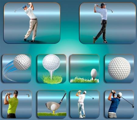 Прозрачные клипарты для фотошопа - Игра в гольф